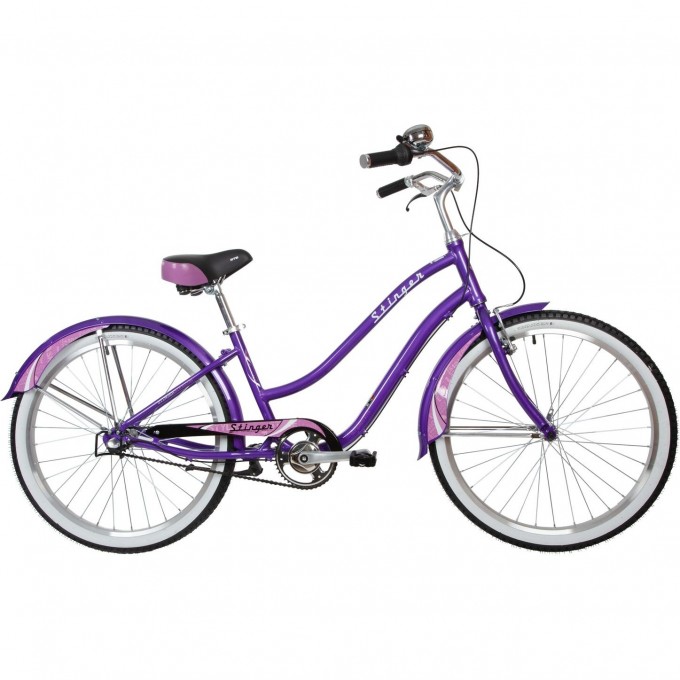 Дорожный велосипед STINGER CRUISER LADY 3SP фиолетовый с рамой 16" 26AHC.CRUISNEXL.16VT1 Дорожный велосипед STINGER CRUISER LADY 3SP фиолетовый с рамой 16" 26AHC.CRUISNEXL.16VT1