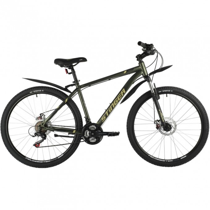 Горный велосипед STINGER CAIMAN D 27" зелёный с рамой 16" 27SHD.CAIMAND.16GN1 Горный велосипед STINGER CAIMAN D 27" зелёный с рамой 16" 27SHD.CAIMAND.16GN1