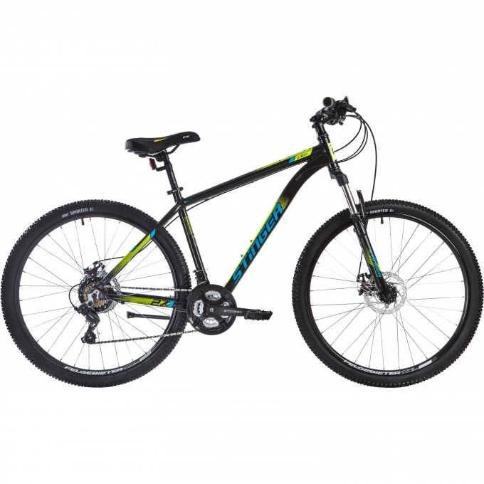 Горный велосипед STINGER ELEMENT EVO MS 27" черный с рамой 16" 27AHD.ELEMEVO.16BK10 Горный велосипед STINGER ELEMENT EVO MS 27" черный с рамой 16" 27AHD.ELEMEVO.16BK10