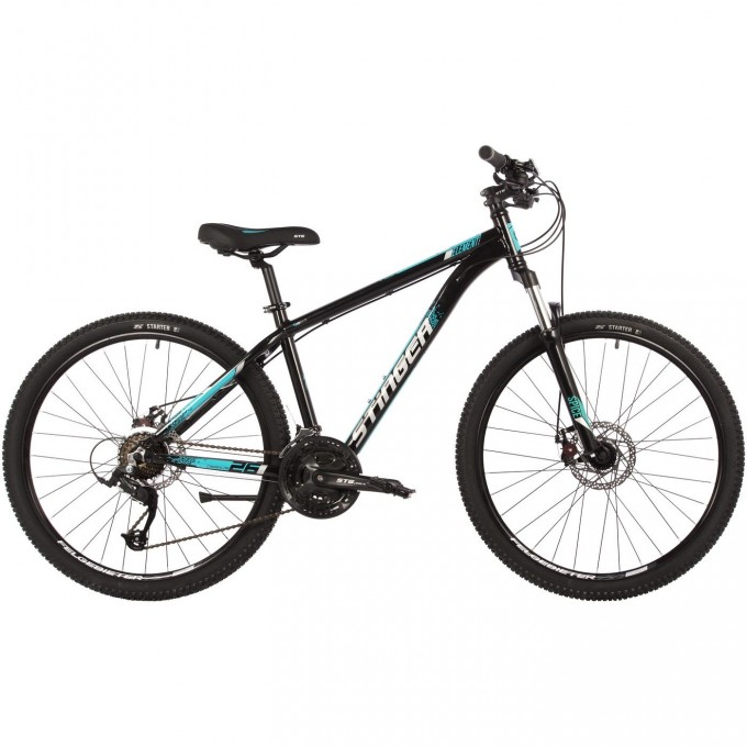 Горный велосипед STINGER ELEMENT EVO SE 26" черный с рамой 14" 26AHD.ELEMEVO.14BK22 Горный велосипед STINGER ELEMENT EVO SE 26" черный с рамой 14" 26AHD.ELEMEVO.14BK22