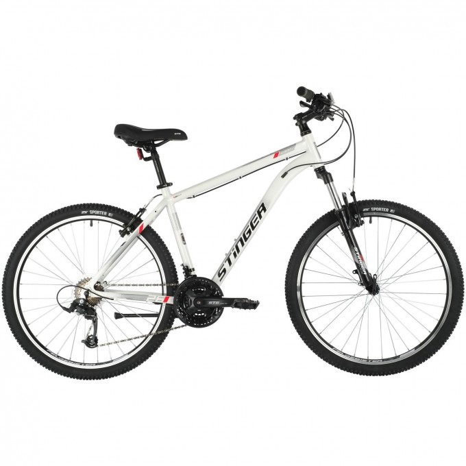Горный велосипед STINGER ELEMENT STD MS 26" белый с рамой 16" 26AHV.ELEMSTD.16WH10 Горный велосипед STINGER ELEMENT STD MS 26" белый с рамой 16" 26AHV.ELEMSTD.16WH10