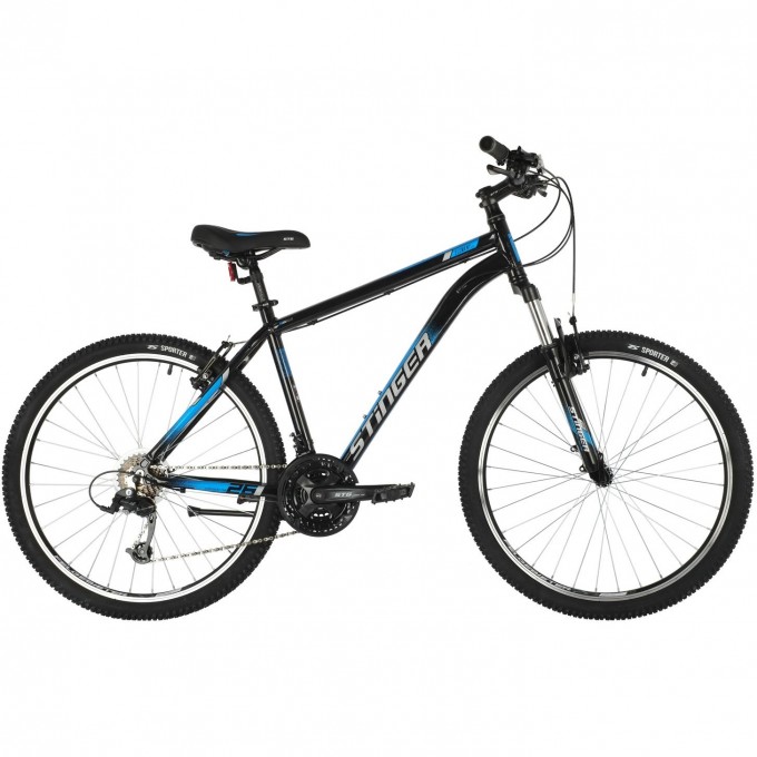 Горный велосипед STINGER ELEMENT STD MS 26" черный с рамой 16" 26AHV.ELEMSTD.16BK10 Горный велосипед STINGER ELEMENT STD MS 26" черный с рамой 16" 26AHV.ELEMSTD.16BK10