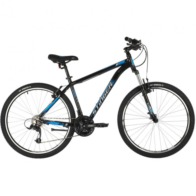 Горный велосипед STINGER ELEMENT STD MS 27" черный с рамой 16" 27AHV.ELEMSTD.16BK10 Горный велосипед STINGER ELEMENT STD MS 27" черный с рамой 16" 27AHV.ELEMSTD.16BK10