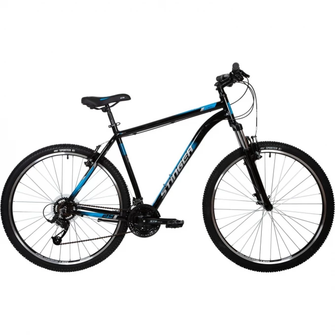 Горный велосипед STINGER ELEMENT STD MS 29" черный с рамой 22" 29AHV.ELEMSTD.22BK10 Горный велосипед STINGER ELEMENT STD MS 29" черный с рамой 22" 29AHV.ELEMSTD.22BK10