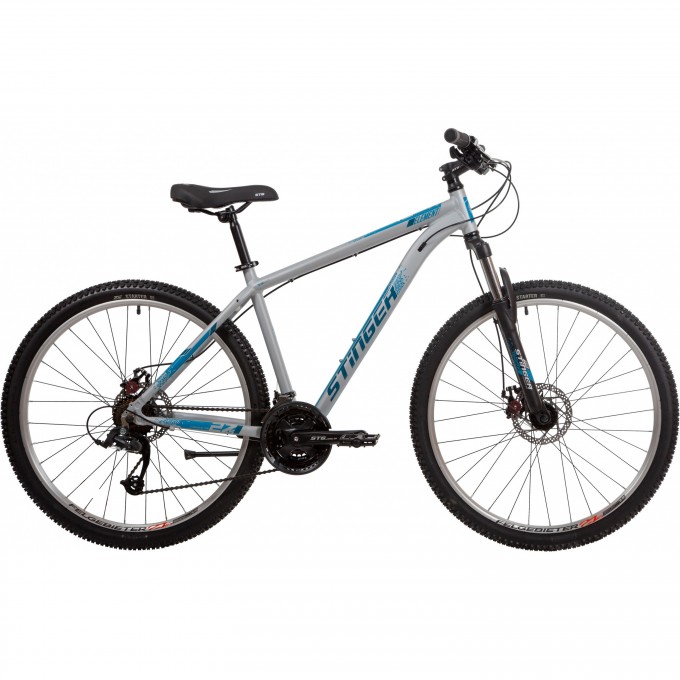 Горный велосипед STINGER ELEMENT STD SE 27.5" серый с рамой 16" 27AHD.ELEMSTD.16GR22 Горный велосипед STINGER ELEMENT STD SE 27.5" серый с рамой 16" 27AHD.ELEMSTD.16GR22