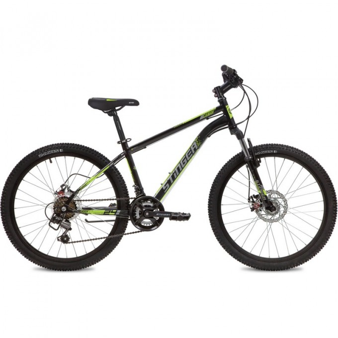 Подростковый велосипед STINGER CAIMAN D 24" чёрный с рамой 12" 24SHD.CAIMAND.12BK2 Подростковый велосипед STINGER CAIMAN D 24" чёрный с рамой 12" 24SHD.CAIMAND.12BK2